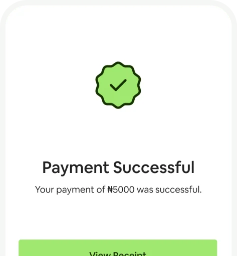 Sub-section of the payment successful page on Zappie checkout