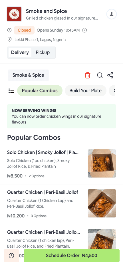 Mobile Menu
